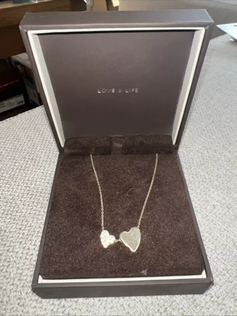 ERNEST JONES DOUBLE Heart Necklace 10.00 PicClick UK