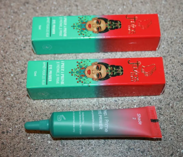 2x Tonos de imprimación de ojos Juvia's Place I Prep I Prime 2 medianos neutros tamaño completo 12 ml