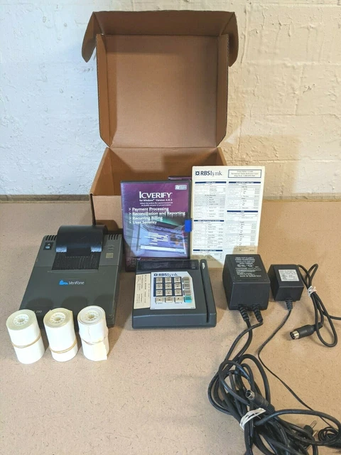 VERIFONE Receipt Printer 250 + RBS LYNK CC Reader w/ Power Supplies + ICVERIFY