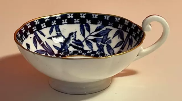 Coalport Cobalt Blue Floral/Bird Pattern Tea Cup, 1759 Antique ( M120)