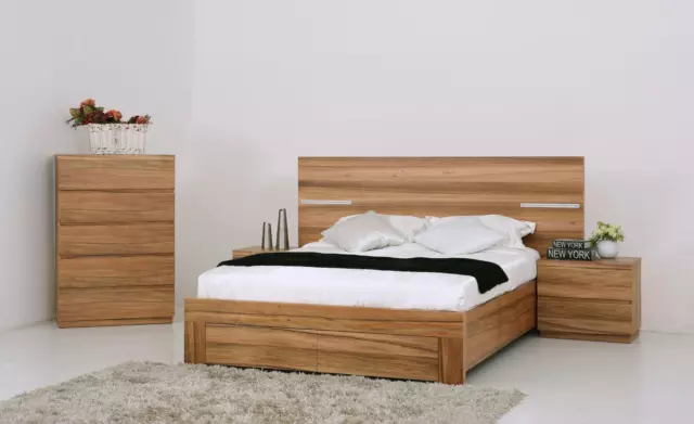 Paris - King or Queen Bed Frame - Blackwood Timber