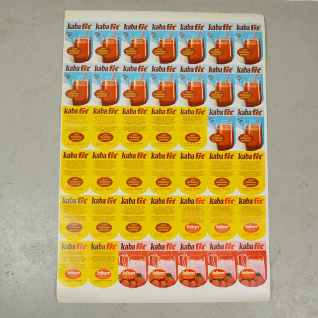Kaba Fit - Chocolate & Strawberry - Labels - Age Sheet - Vintage - Advertisement