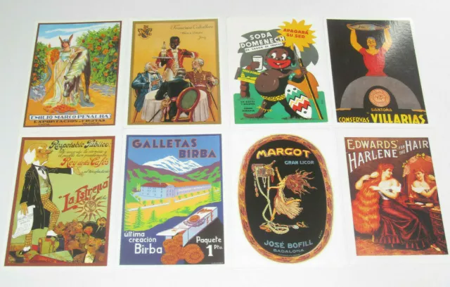 Lot de 8 Carte Postale Reproduction Affiche Publicitaire Ancienne Pub h