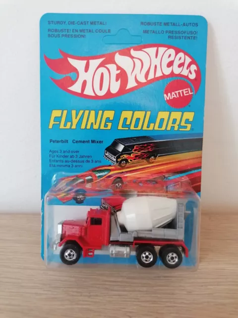 Hot Wheels Flying Colors Vintage Peterbilt Cement Mixer Camion Toupie Mattel