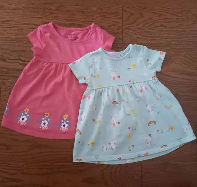 3-6 months baby girls summer dress bundle, Blue Zoo, F&F, flowers, rainbows