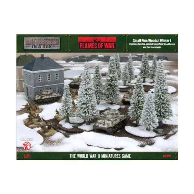 GF9 FoW Battlefield in a Box Small Pine Woods (Winter) VG+