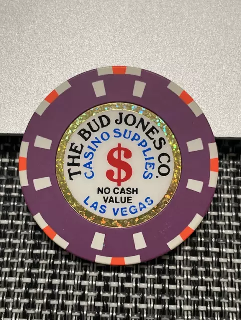 ((Rare)) Red$ Bud Jones  Manufacturer's Sample Casino Chip Gambling Poker Chip