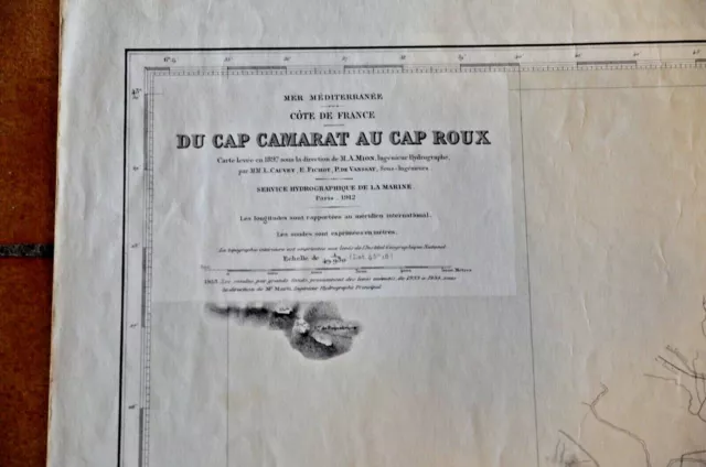 CARTE MARINE ANCIENNE SHOM - Du cap Camarat au cap Roux 1953 2