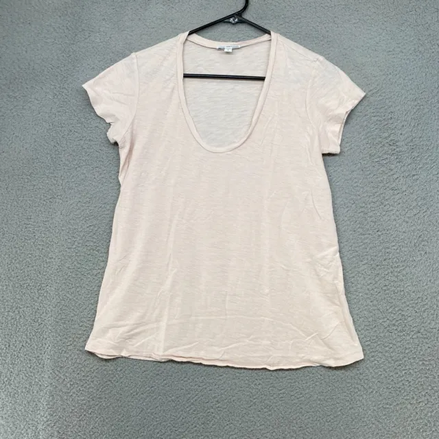 Standard James Perse Top Womens 3 / Large Capsule Basic Light Pink USA Made