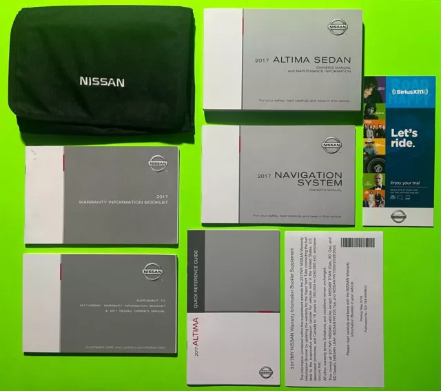 2017 Nissan ALTIMA SEDAN Factory Owners Manual Set w/ NAV & Case *OEM*