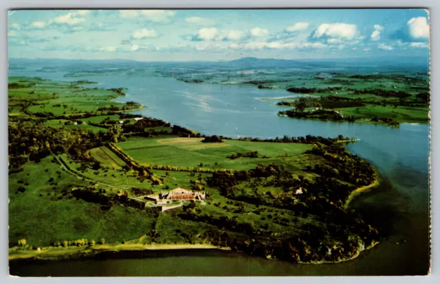 Fort Ticonderoga New York Aerial View Strategic Ave Sny Chrome Vintage Postcard