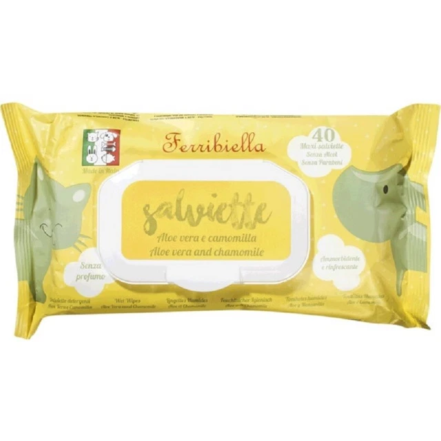 FERRIBIELLA TOALLITAS ALOE-MANZANILLA, 40 uds