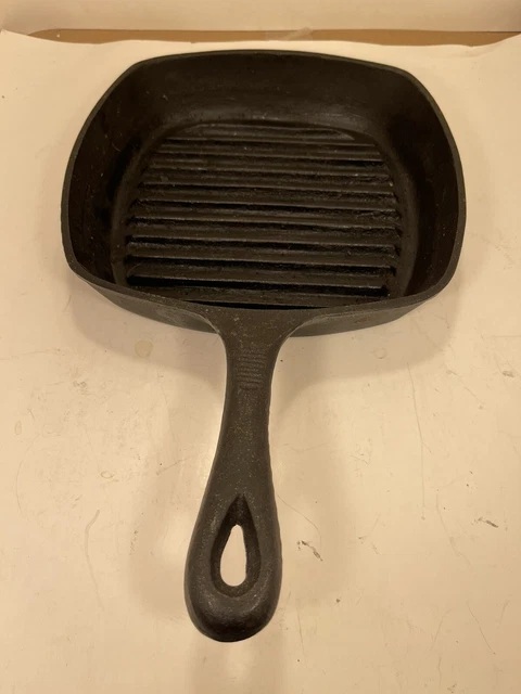 Emeril Lagasse Cast Iron 10" Square Skillet Grill Ribbed Fry Pan 2" Deep