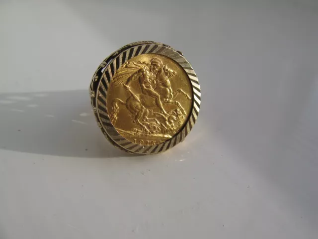22 carat shop gold sovereign ring