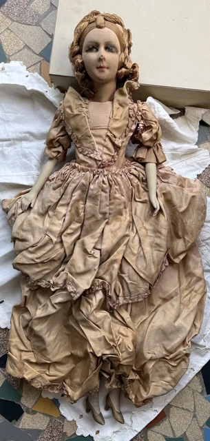 POUPEE Ancienne de Salon/Boudoir vers 1920 (à Restaurer) RARE Peint a