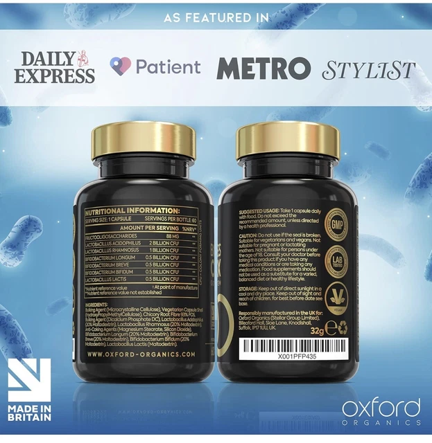 PROBIOTICS FOR GUT Health Digestive System Prebiotics Capsules 100