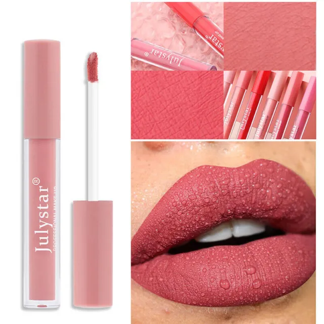 12 Colors Long Lasting waterproof Lipstick velvet Matte Liquid Beauty Make up AU 3