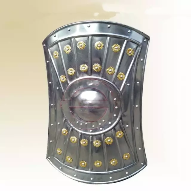 Hand Forged Medieval Gladiator Shield Larp Sca Armor Knight Iron