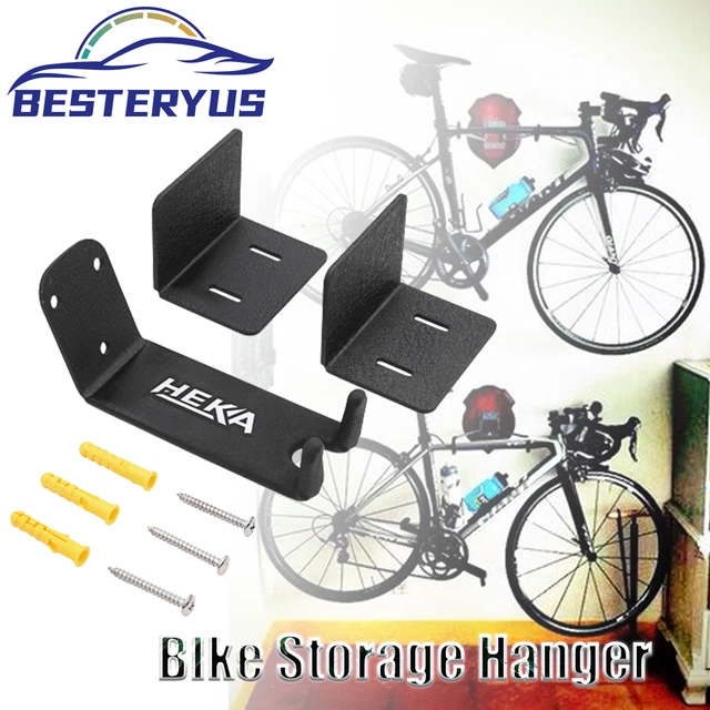Upgrated Bike Pedal Rack Hook Wall Mount Bracket Hanger Tire Holder Storage Rack