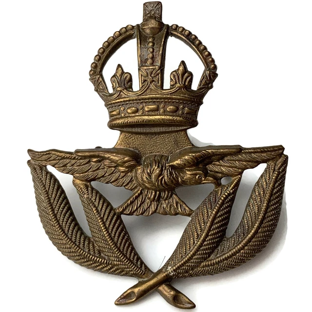 ORIGINAL WW2 ROYAL Air Force RAF WARRANT OFFICERS Cap Badge £24.99 ...