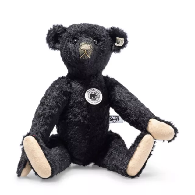 STEIFF EAN 403453 Black Teddy Bear Replica 1908 Bruno Mohair LTD ED