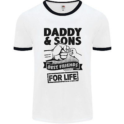 Daddy & SONS migliori amici Padri Giorno Da Uomo Bianca Ringer T-shirt