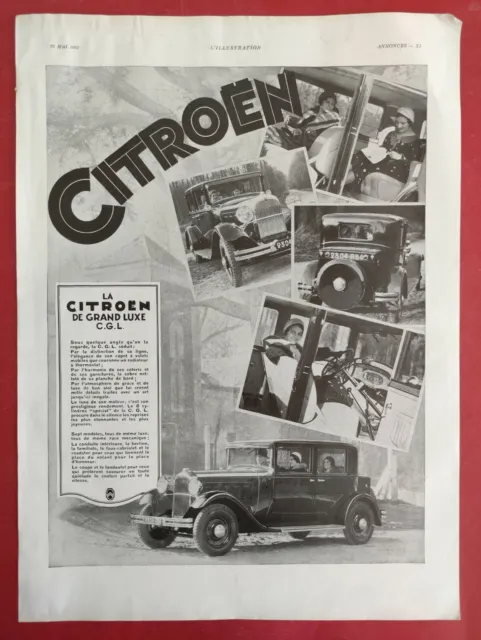 Press Advertisement: 1931 - Automobile La CITROEN de Grand Luxe and Edgar BRANDT