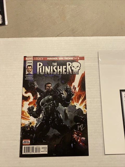 Punisher (2018) 218 Midtown Comics COA signed by Matthew Rosenberg