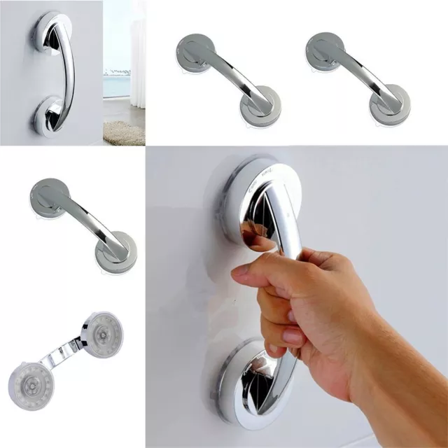 Bath Safety Handle Suction Cup Handrail Grab Bathroom Grip Tub Shower Bar Rail