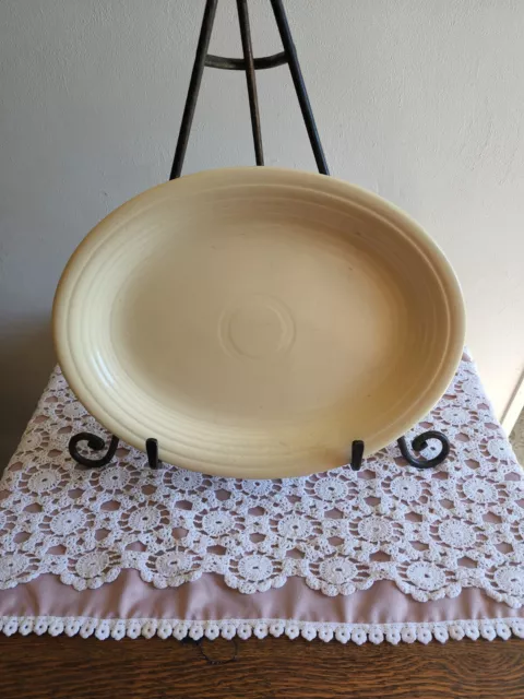 Vintage Fiesta Ivory/Cream Serving Platter/Plate HLC USA 2