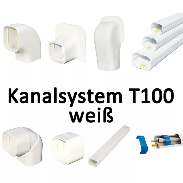 Kanalsystem für Kältemittelleitungen T100 als Kabelkanal verwendbar! Klimaanlage