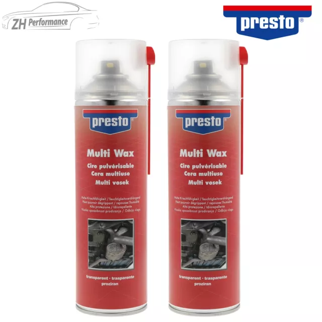 2x presto Multi Wachs Wax Korrosionsschutz Rostschutz Sprühwachs 500 ml