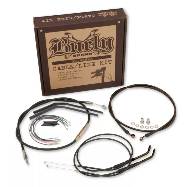 Burly Brand Ext Cable/Brake Line Kit for 14in Burly Ape Handlebars  B30-1010*