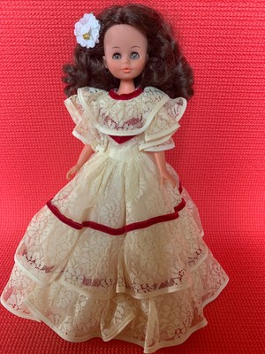 ZANINI ZAMBELLI ITALY BRUNETTE 13" DOLL VINTAGE in original dress, shoes, tights