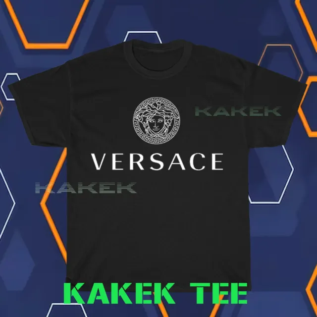New Shirt VERSACE Logo Unisex Black T-Shirt Funny Size S to 5XL