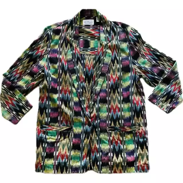 Vintage Blazer Southwest Zig Zag Multicolor M Women's Jacket Angelique