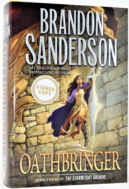 ✎✎SIGNED 1st PRINT/ED✎✎ OATHBRINGER Brandon Sanderson (Rhythm of War) NEW COA
