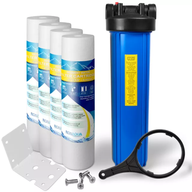 High Capacity Blue Whole House Water Filter System with Sediment Filter