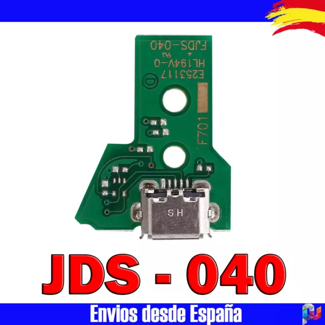 Placa Para Mando Ps4 Playstation 4 Jds 040 Conector Carga Micro Usb 12 Pin