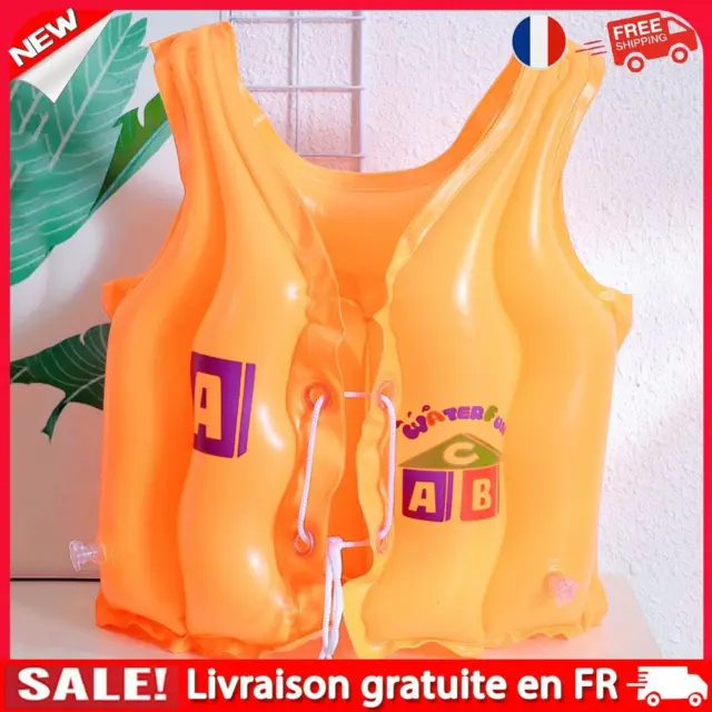 Children Jackets Vest PVC Inflatable Swimming Buoyancy Vest (Orange L)