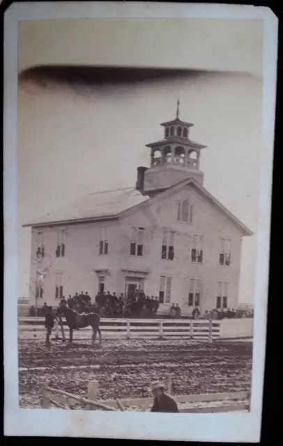 CDV Carte de Visite Ohio OH. Antique 1868 Photograph People School Civil War Era