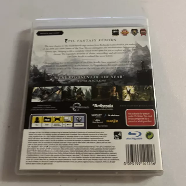 The Elder Scrolls V: Skyrim - Sony Playstation 3 PS3 Game - With Manual & Map 2