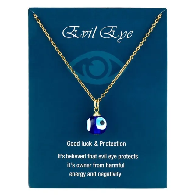 Lucky Evil Eye Beads Necklace Turkish Blue Eye Pendant Clavicle Chain Women Gift