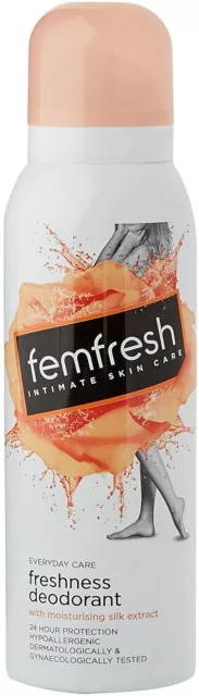 2 x Femfresh Intimate Hygiene Feminine Freshness Deodorant Spray, 125ml