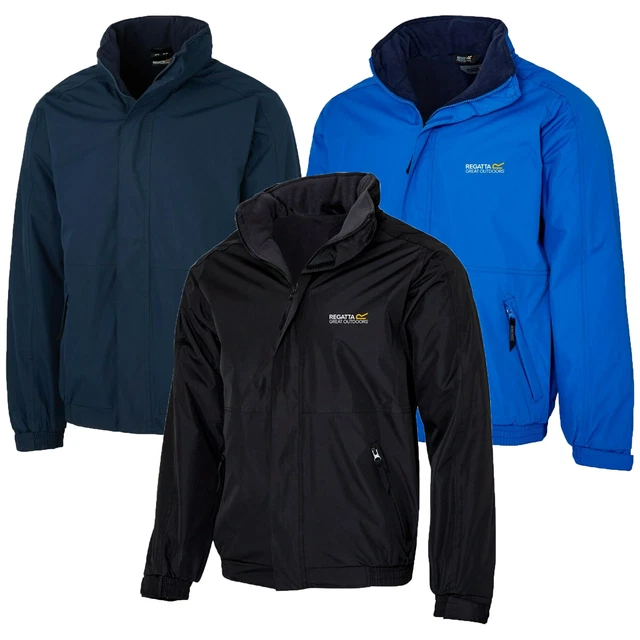Regatta Dover Mens Hooded Fleece Lined Waterproof Jacket Rain Coat  RRP £70