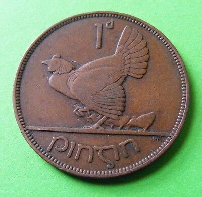 Ireland One Penny 1937 Coin Old Irish Free State Saorstát Éireann Vintage Hen