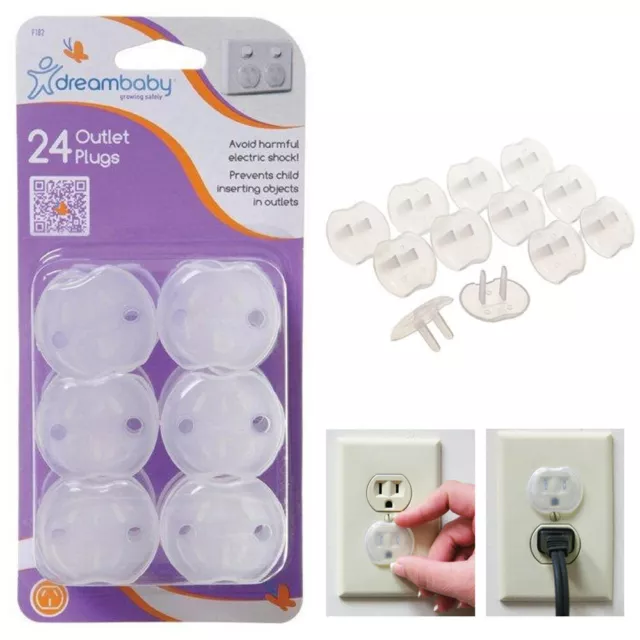 24 Pc Dreambaby Outlet Plugs Home Safety Child Baby Proof Protection Covers Plug