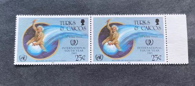 Turks and Caicos Islands 🇹🇨 1985 - 2 mint stamps - Michel No. 738