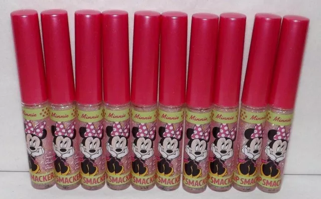 10 x LIP SMACKER MINNIE MOUSE ~ CUPCAKE Glitter Lip Gloss ~ Wholesale Lot of 10