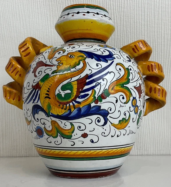 ANCIEN VINTAGE MAGNIFIQUE vase, soliflore Ars Deruta Italy EUR 40,00 ...